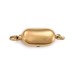 Golden 304 Stainless Steel Box Clasps, Golden, 20x8x7mm, Hole: 2.5mm, pin: 1.2mm