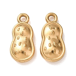 Peanut 304 прелести нержавеющей стали, фруктовое очарование, ионное покрытие (ip), золотые, арахис, 14.5x7x3.5 мм, отверстие : 1.5 мм