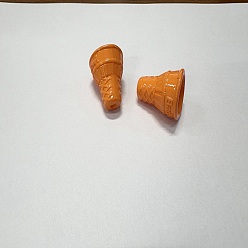 Оранжево-Красный Непрозрачные акриловые бусины, рожок мороженого, оранжево-красный, 20x17 мм, отверстие : 2 мм