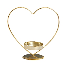 Золотой Железный подсвечник, подсвечник для чайной свечи, сердце, золотые, 14.5x13.5 см