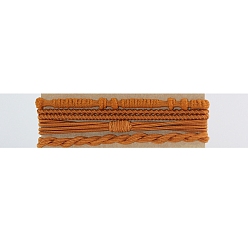 Goldenrod Bohemian Style Cloth Elastic Hair Ties, for Girls or Women, Goldenrod, 180mm, 4pcs/set