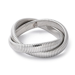 Нержавеющая Сталь Цвет 304 из нержавеющей стали браслеты простирания, браслеты крест-накрест для женщин, цвет нержавеющей стали, внутренний диаметр: 2-3/8 дюйм (6 см), 12 мм