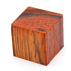 Chocolate Natural Wood Beads, No Hole//Undrilled, Cube, Chocolate, 30x30x30mm