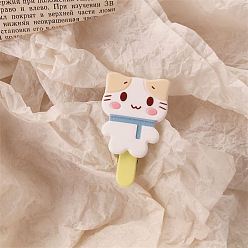 Желтый Акриловые заколки для волос из кожи аллигатора для кошек, аксессуары для волос для женщин и девочек, желтые, 50x30 мм