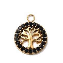 Реактивный Самолет 304 подвески из нержавеющей стали с микропаве из стразов, древо жизни прелести, ионное покрытие (ip), реальный 18 k позолоченный, струя, 15.5x12.5x2 мм, отверстие : 1.8 мм