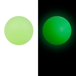 Light Green Luminous Food Grade Silicone Beads, Chewing Beads For Teethers, DIY Nursing Necklaces Making, Round, Light Green, 15mm