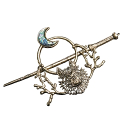 Античное Золото Тибетский стиль палочки сплава волос, держатель для хвоста с полыми волосами, Аксессуары для волос в стиле скандинавских викингов своими руками, античное золото , 120 мм