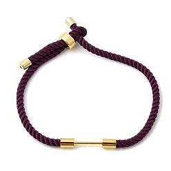 Фиолетовый 3мм круглые нейлоновые миланские шнуры для изготовления ожерелий, с латунной фурнитурой , золотые, долговечный, стойки покрытие, фиолетовые, 8.03 дюйм (20.4 см)