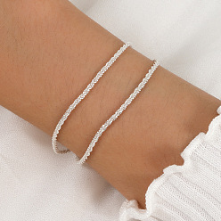 Silver 0820 Silver Chain Caterpillar Bracelet for Women - Stylish and Elegant Jewelry Accessory