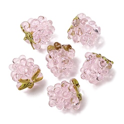 Бледно-Розовый Бусины лэмпворк , малина, розовый жемчуг, 12.5x10~12 мм, отверстие : 1.6 мм