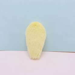Jaune Clair Accessoires d'ornement en tissu avec oreilles de lapin en peluche mignonnes, accessoires pour cheveux, jaune clair, 60x30mm