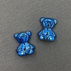 Blue CCB Acrylic Cabochons, Bear, Blue, 22x18mm