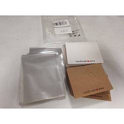 (52) Непрозрачная лаванда 100 шт. 2 цвета прямоугольной бумаги складные карточки с заголовком, с 100 целлофановыми пакетами OPP, разноцветные, 6x8x0.05 см, отверстие : 8 мм, 50 шт / цвет