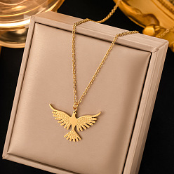 JYH1202 Necklace Gold Peace Dove Minimalist Dove Pendant Necklace for Women, Titanium Steel Non-Fading Collarbone Chain Jewelry