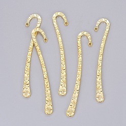 Золотой Тибетском стиле сплава закладки, золотые, без кадмия, без никеля и без свинца, 124x20 мм, отверстие : 2 мм