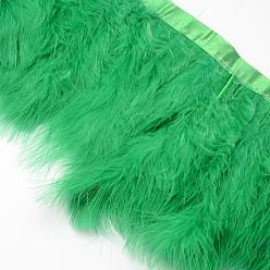 Green Fashion Feather Cloth Strand Costume Accessories, Green, 120~190x28~56mm, about 2m/bag