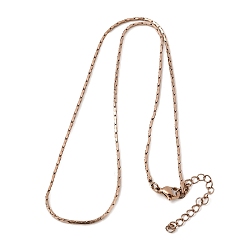 Розовое Золото 1.3мм 304 цепочки из нержавеющей стали в стиле "бостонское плетение" для женщин и мужчин, ионное покрытие (ip), розовое золото , 15.87 дюйм (40.3 см)