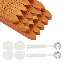 (932FM) Темно-синий аква-матовый с подкладкой Diy наборы штампов с восковой печатью, сургучные палочки, без фитилей, с ложкой из нержавеющей стали, свеча, темно-золотистые, 90x11x11 мм