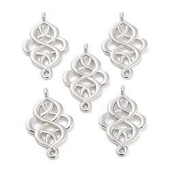 Платина Звенья / разъемы из сплава в тибетском стиле, компоненты для люстры, без свинца и без кадмия, ромб, платина, 28x18x2 мм, отверстие : 1.5 мм, 595 шт / кг