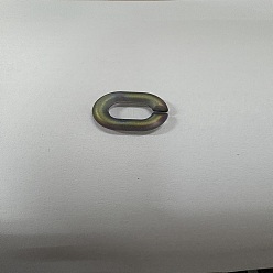 Черный Прозрачные акриловые быстроразъемные соединения, ab color овальные ссылки, чёрные, 19x14 мм