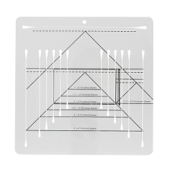 Clear Square Fabric Cutting Ruler, Square Quilting Templates, Acrylic Quilting Tools for Beginner, Clear, 254x254x2mm