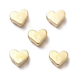 Golden CCB Plastic Beads, Heart, Golden, 5.5x7x3.5mm, Hole: 1.8mm