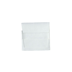 White Velvet Jewelry Gift Blessing Envelope Bags, Jewelry Storage Pouches for Earrings Rings, Square, White, 8x8cm