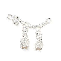 Посеребрённый Латунные подвески, , 925 серебро покрытием, 17x23x4.5 мм, отверстие : 1.3 мм