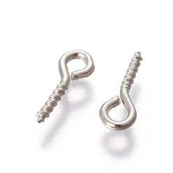 Платина Железный винт с проушиной, за половину пробурено бисера, платиновый цвет, длиной около 10 мм , шириной 4 мм , толщиной 1 мм , отверстие : 2 мм