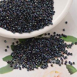 (DB0005) Металлический Пестрый Синий Ирис Бусины miyuki delica, цилиндр, японский бисер, 11/0, (db 0005) металлический пестрый синий ирис, 1.3x1.6 мм, отверстие : 0.8 мм, Около 2000 шт / 10 г