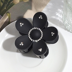 Черный Цветочные пластиковые заколки для волос с когтями, аксессуары для волос для женщин и девочек, чёрные, 73x70 мм
