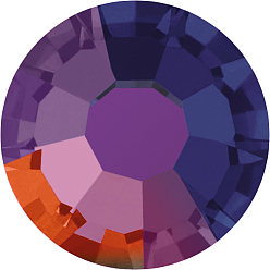 00030 299 Volcano Preciosa® maxima crystal без горячей фиксации плоские камни, чешский хрусталь, алюминиевый слой, круглый(438 11 615 шатон-роза), 00030 299 вулкан, ss 12 (3~3.2 мм)