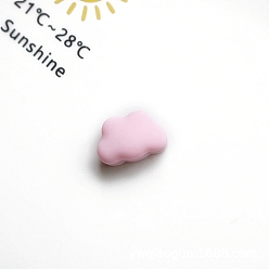 Бледно-Розовый 3d облачные смоляные кабошоны, Диетические аксессуары, украшение для чехла телефона/брелок-подвеска/наклейка на холодильник, розовый жемчуг, 20x14x12 мм