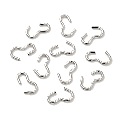 Stainless Steel Color 304 Stainless Steel Quick Link Connectors, Chain Findings, Number 3 Shaped Clasps, Stainless Steel Color, 11x6.5x1mm