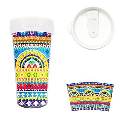 Others DIY Cup Diamond Painting Kits, Including Resin Rhinestones, Pen, Tray & Glue Clay, Geometric Pattern, 165x65mm
