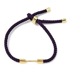 Фиолетовый 3мм круглые нейлоновые миланские шнуры для изготовления ожерелий, с латунной фурнитурой , золотые, долговечный, стойки покрытие, фиолетовые, 8.03 дюйм (20.4 см)
