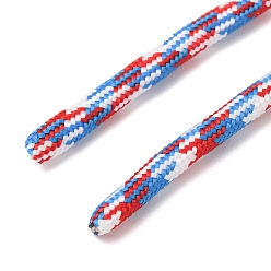 Kornblumenblau Polycotton-Geflechtschnur mit Innenkern, Runde, für Schnürsenkel, Schlüsselanhänger, Herstellung von Seilarmbändern, Kornblumenblau, 5 mm, ca. 90~100 Meter/Bündel