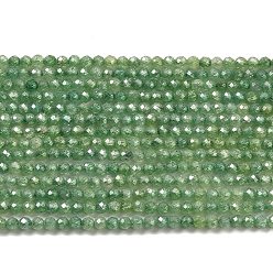 Lime Green Cubic Zirconia Bead Strands, Faceted Rondelle, Lime Green, 2mm, Hole: 0.6mm, about 187pcs/strand, 14.76 inch(37.5cm)