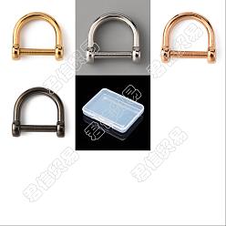 Mixed Color Unicraftale 4Pcs 4 Colors 304 Stainless Steel D-Ring Anchor Shackle Clasps, Mixed Color, 18.5x18x6mm, 1pc/color