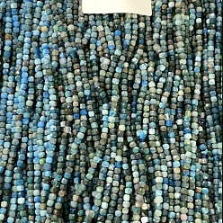 Апатит Природного апатита нитей бисера, кубические, граненые, 4x4x4 мм, отверстие : 0.5 мм, около 95 шт / нитка, 14.96'' (38 см)