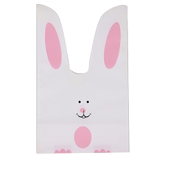 Mouse Plastic Long Ear Cookie Bags, Candy Gift Bags, for Party Gift Supplies, Mouse Pattern, 17x10cm, 50pcs/set