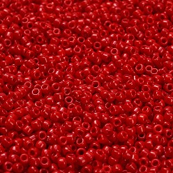 (45) Opaque Pepper Red Тохо 8/0 круглые бусины, японский бисер, (45) непрозрачный перец красный, 3 мм, отверстие : 1 мм, Около 1111 шт / 50 г