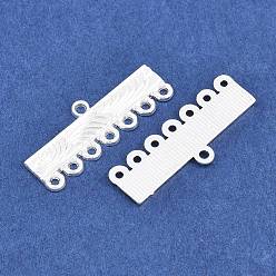 Серебро Сплав люстра компонента ссылки тибетском стиле, без свинца и без кадмия, серебряные, длиной около 11 мм , шириной 28 мм , толщиной 1 мм , отверстие : 1 мм