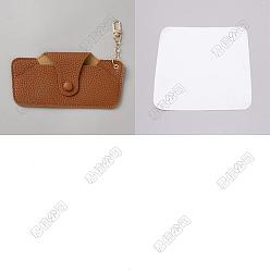 Сиена 1прямоугольный чехол для очков из искусственной кожи, с поворотными застежками из светлого золотистого сплава и салфеткой для чистки очков из поликарбонатного замшевого волокна., цвет охры, 1 мм