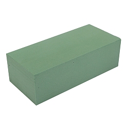 Dark Sea Green Rectangle Dry Floral Foam for Fresh and Artificial Flowers, for Wedding Garden Decorations, Dark Sea Green, 220x100x70mm