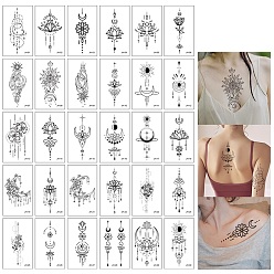 Mixed Shapes Removable Temporary Water Proof Tattoos Paper Stickerss, Mixed Shapes, 11.5x8cm, 30pcs/set