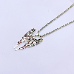 Wings 60cm Feather wings unisex necklace high-end sweater chain niche tide brand all-match corn chain pearl chain