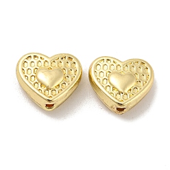 Golden Alloy Beads, Heart, Golden, 10x12x5mm, Hole: 1.6mm
