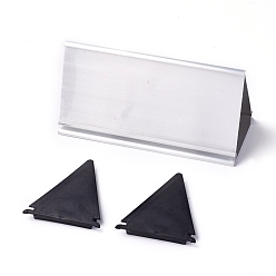 Silver Triangle Aluminium Alloy Table Top Display Stand, Double Sided, Silver, 84x200x96mm