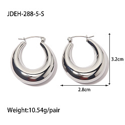 JDEH-288-5-S Fashionable Hollow Ear Studs - Elegant and Minimalist Titanium Steel Ear Decorations for Women.